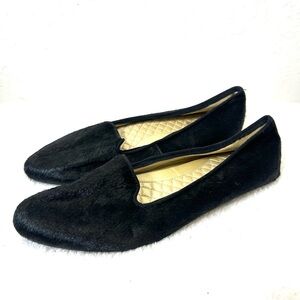 Birdies The Blackbird Loafers In Black Calf Hair Flats Size 9